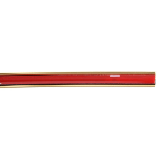 Red and gold shining rim trim strip, flat flexible adhesive strip