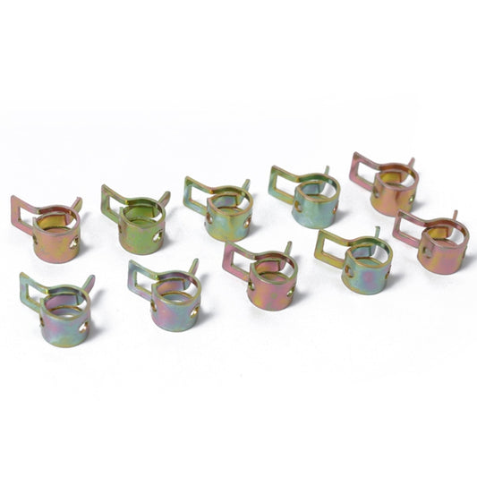 10 PCS 11mm Car Spring Clip Fuel Line Hose Clip Water Pipe Air Tube Clamp Fastener, 10 PCS 11mm