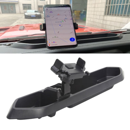 Car GPS dashboard phone mount holder with black cradle supporting a smartphone