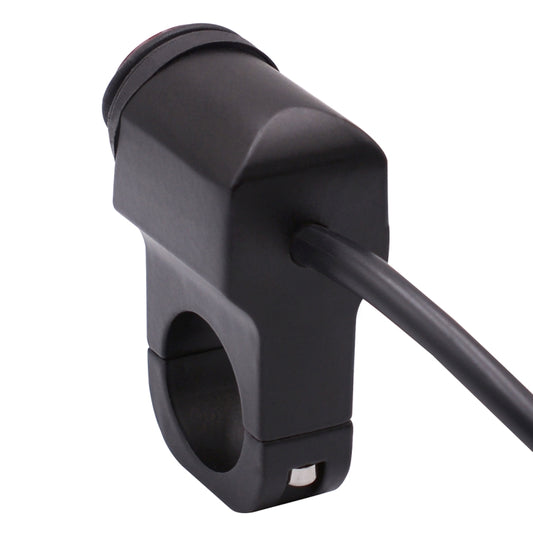 Motorcycle Headlight Auxiliary Light Waterproof Aluminum Alloy Single Flash Switches with Indicator Light, Single Flash