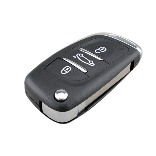 For PEUGEOT Car Keys Replacement 3 Buttons Car Key Case with Holder, without Grooved, 3 Buttons without Grooved
