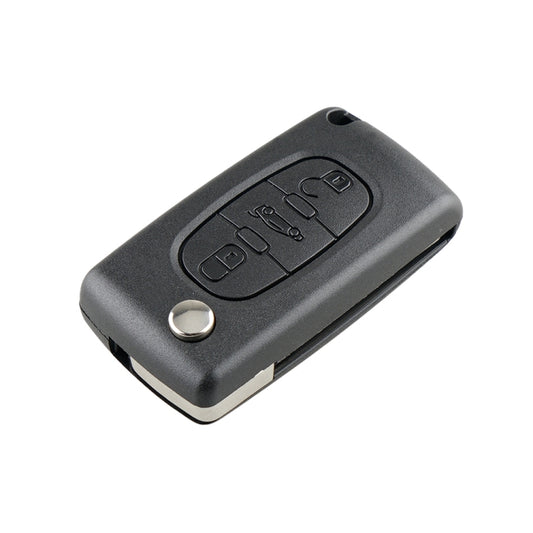For PEUGEOT Car Keys Replacement 3 Buttons Car Key Case with Grooved, without Holder, For PEUGEOT