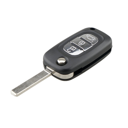 For RENAULT Clio / Megane / Kangoo / Modus Car Keys Replacement 3 Buttons Car Key Case with Foldable Key Blade, For RENAULT Clio 3 Buttons