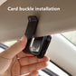 Car eyeglasses clip holder, hand installing clip on car with card-buckle base