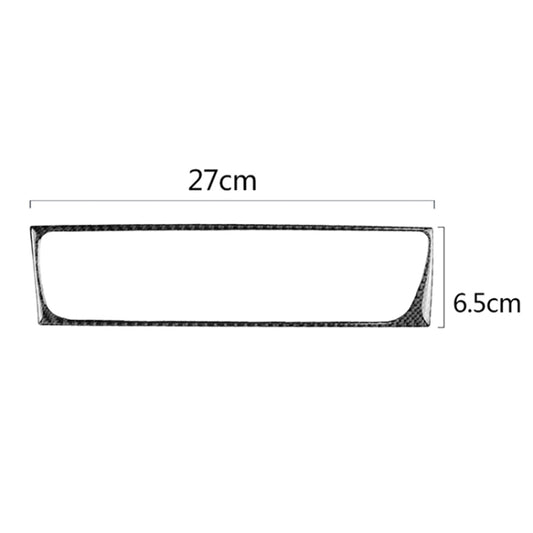Carbon fiber-look air outlet frame sticker with size guide 27cm x 6.5cm