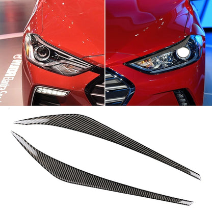 Carbon fiber headlight light eyebrow trim, black woven pattern strip