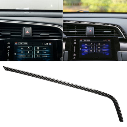Car carbon fiber trim sticker for upper center air vent, curved black weave