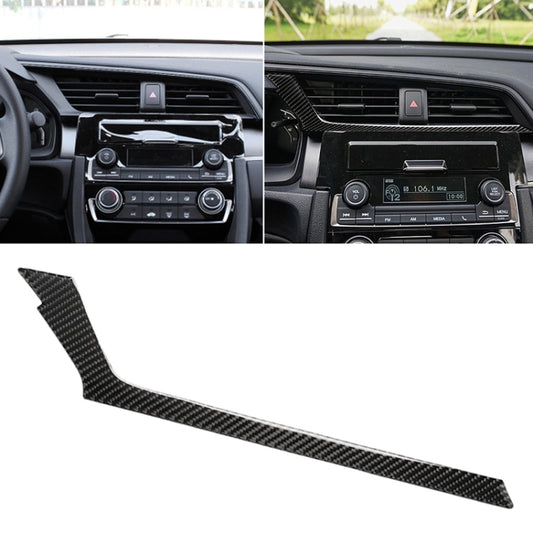 Carbon fiber-style dashboard air vent trim panel installed below center control
