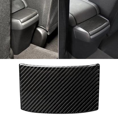 Rear sundries cover sticker with black carbon fiber pattern on seat console