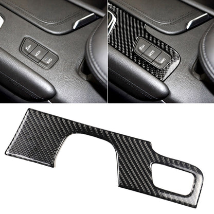 Carbon fiber gear shift position panel sticker for left-drive center console trim