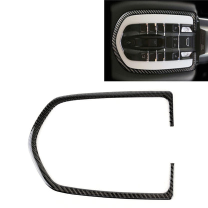 Carbon fiber dome light panel sticker, carbon weave trim around switch buttons