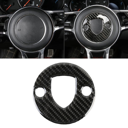 Carbon fiber steering wheel decorative sticker with triangular cutout and circular holes