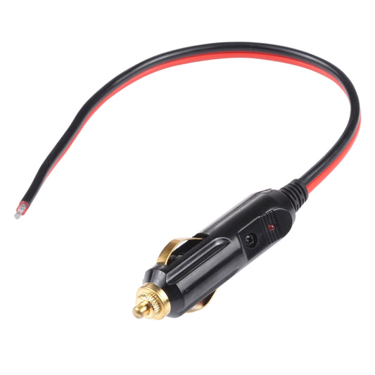 12–24V car cigarette lighter extension cable with switch plug, black housing