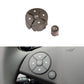 Brown steering wheel switch button panel with OK ring and arrow icons, left control