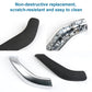 Pair of curved door handle pull trim covers: black and chrome finish