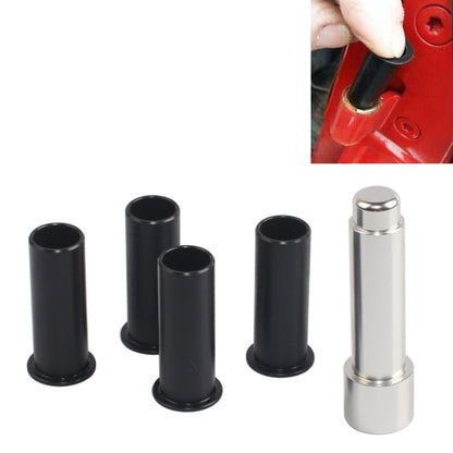 Set of black door hinge bushings with metal replacement sleeve, 4-piece