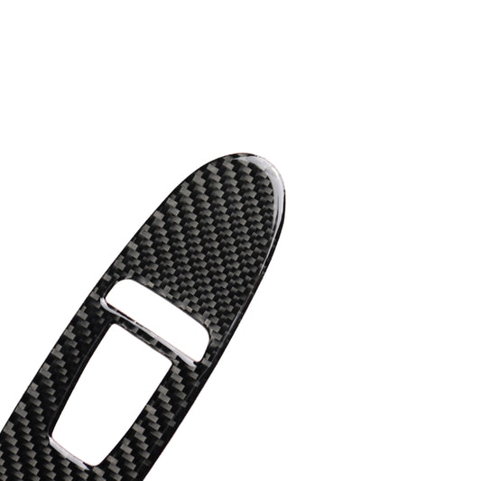 Carbon-fiber window lift switch bezel sticker with rectangular opening and border