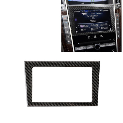 Carbon fiber-look navigation frame sticker with rectangular cutout, dark gray weave