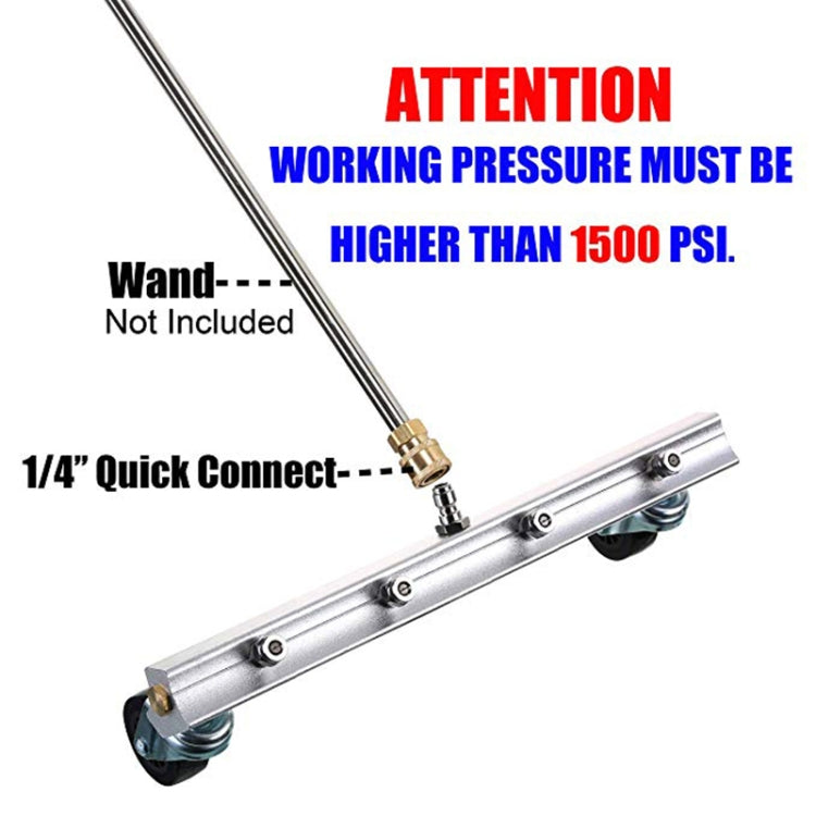 Chassis washer bar with 1/4 quick-connect fitting and caster wheels, no wand included