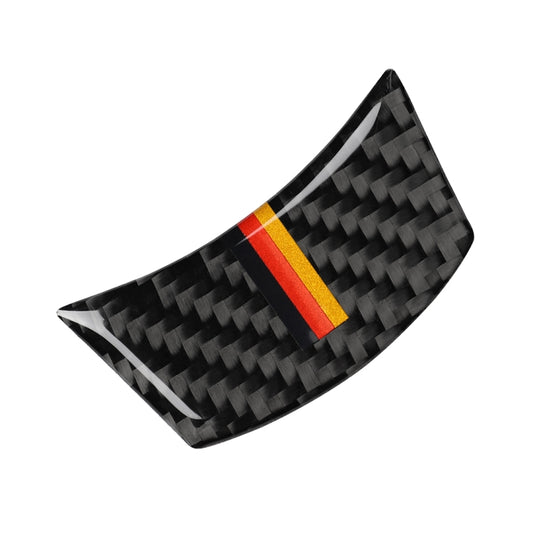 Curved carbon fiber trim piece with Germany flag stripe, single