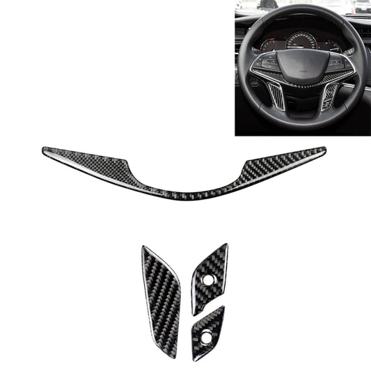 Carbon fiber steering wheel center trim strip sticker, black weave texture