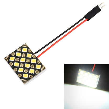 12-LED car reading dome light with patterned LED circuit board and two-pin wire leads