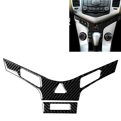 Carbon fiber-look air conditioning panel trim sticker, center dash surround with triangle vent