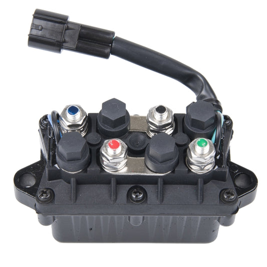 12V outboard lifting tilt trim relay with black housing and 3-pin connector