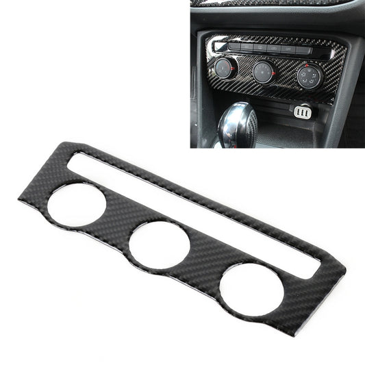 Carbon fiber air vent panel trim sticker with three circular cutouts, black