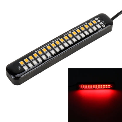 105mm LED motorcycle blinker light bar with clear LED grid and black housing