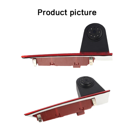PZ477 Car Waterproof 170 Degree Brake Light View Camera + 7 inch Rearview Monitor for Ford Transit Custom, PZ477 + 7 inch Rearview Monitor