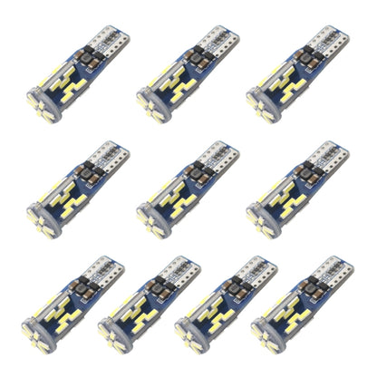 Set of 10 T10 LED clearance bulbs with yellow SMD chips and clear cap, blue PCB