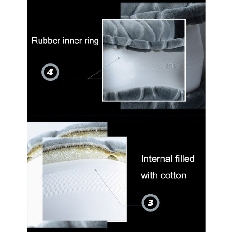 Steering wheel cover inner ring and padded cotton fill, anti-slip construction.