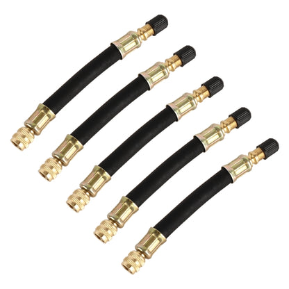 Car vacuum extension tubes set of 5, black hoses with brass valve connectors