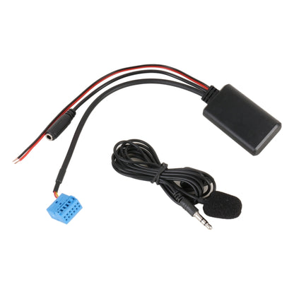 Car AUX audio cable with inline microphone, 3.5 mm plug and control module