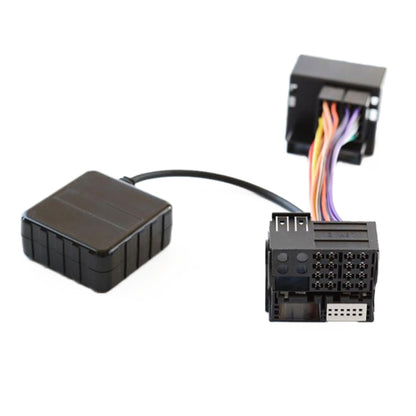 Car stereo Bluetooth AUX audio adapter cable with wiring harness and connectors