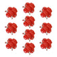 Red wedge LED indicator bulb set with white sockets and metal contact pins