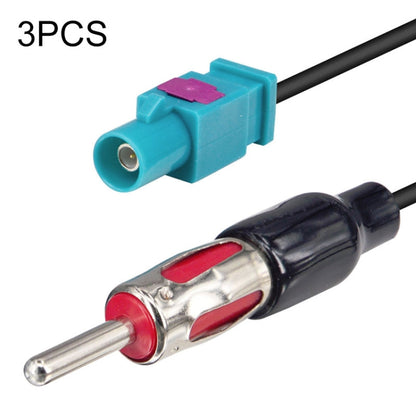 FAKRA GPS antenna adapter cable, blue connector to black lead with silver pin.