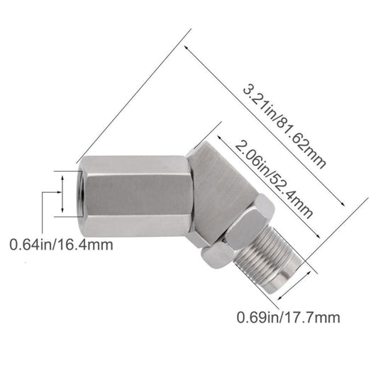 Car 45 Degree Oxygen Sensor M18x1.5 Adapter, 45 Degree