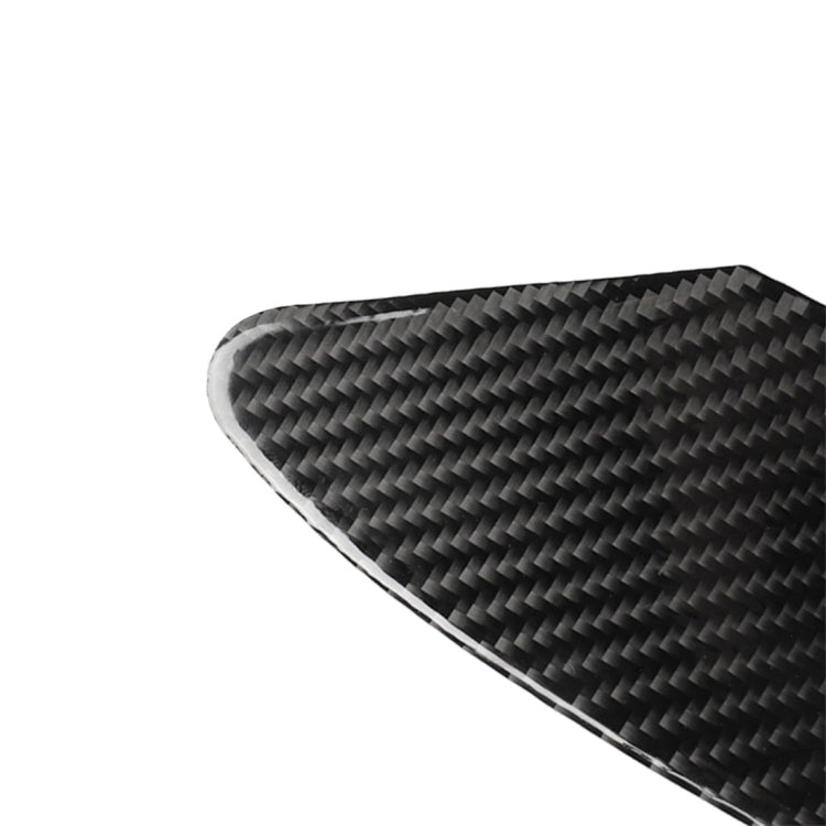 Carbon fiber charging port panel decorative sticker, close-up of black woven pattern