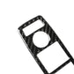 Carbon fiber window lift panel sticker frame with circle cutout and two side openings