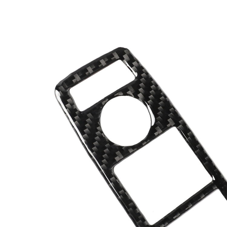 Carbon fiber window lift panel sticker frame with circle cutout and two side openings