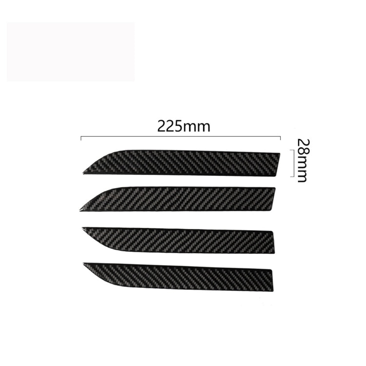 4 PCS Carbon Fiber Car Outer Door Handle Panel Decorative Sticker for Tesla Model X, Outer Door Handle Panel