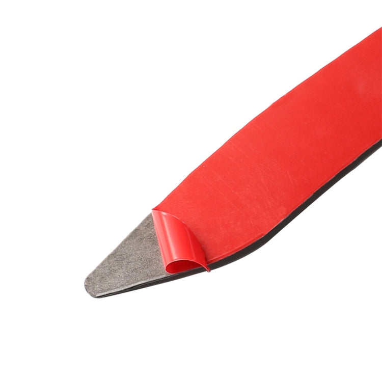 Carbon fiber rear fog lamp sticker with red backing and contoured edge