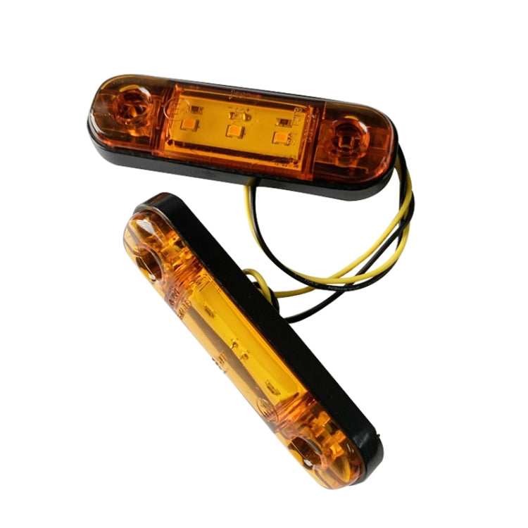Amber 3-LED side marker lights with wiring harness and mounting clips