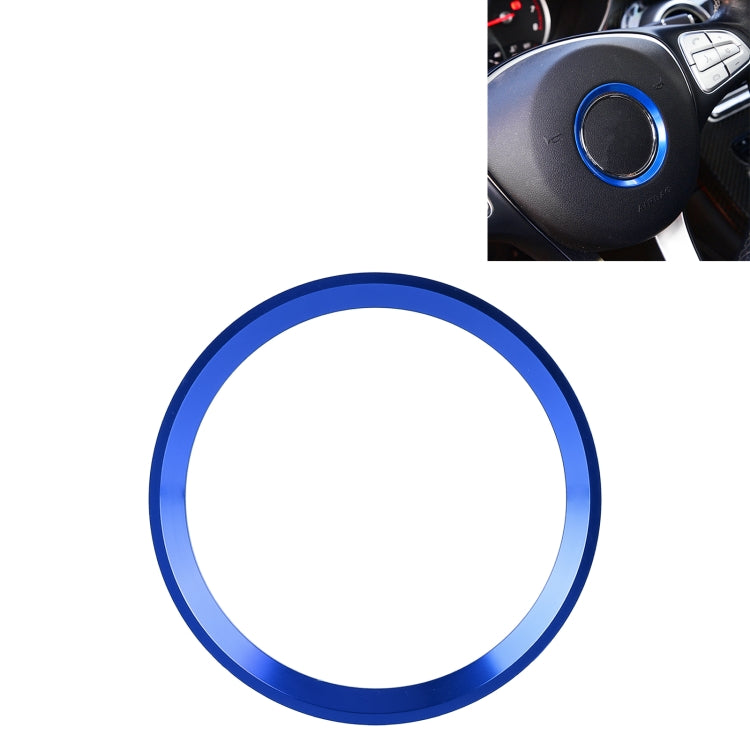 Blue steering wheel decorative ring cover, round bezel trim ring