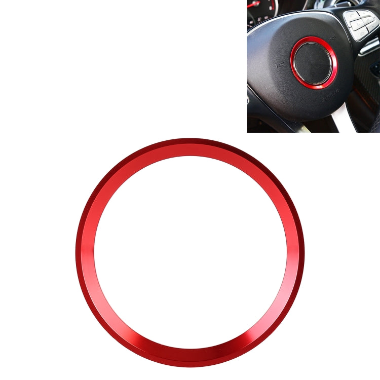 Red steering wheel decorative ring cover, round bezel trim ring