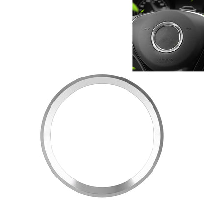 Silver steering wheel decorative ring cover with 5.6 cm inner diameter opening