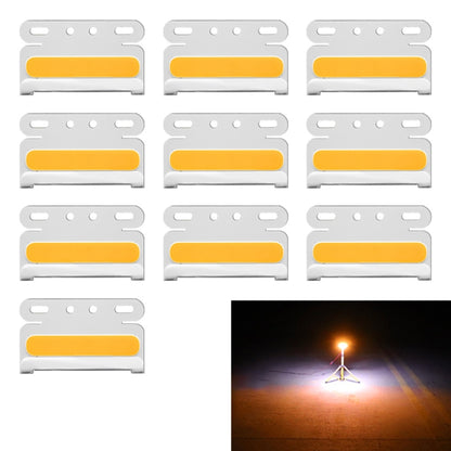 White side marker indicator light with yellow LED lens in front-mount housing