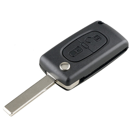 For PEUGEOT 2 Buttons Intelligent Remote Control Car Key with PCF7961 Integrated Chip & Battery & Holder & Slotted Key Blade & FSK Signal, Frequency: 433MHz, For PEUGEOT FSK Signal